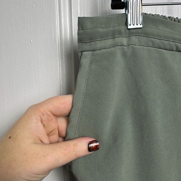 Dickies Cargo Pants Womens XL Petite Olive Green Drawstring High Rise Wide Leg - Picture 3 of 9